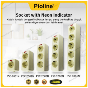 Jual Socket+Neon Indikator 10A 1/2/3/4/5Way W/Neon PSC SNI PIOLINE ...
