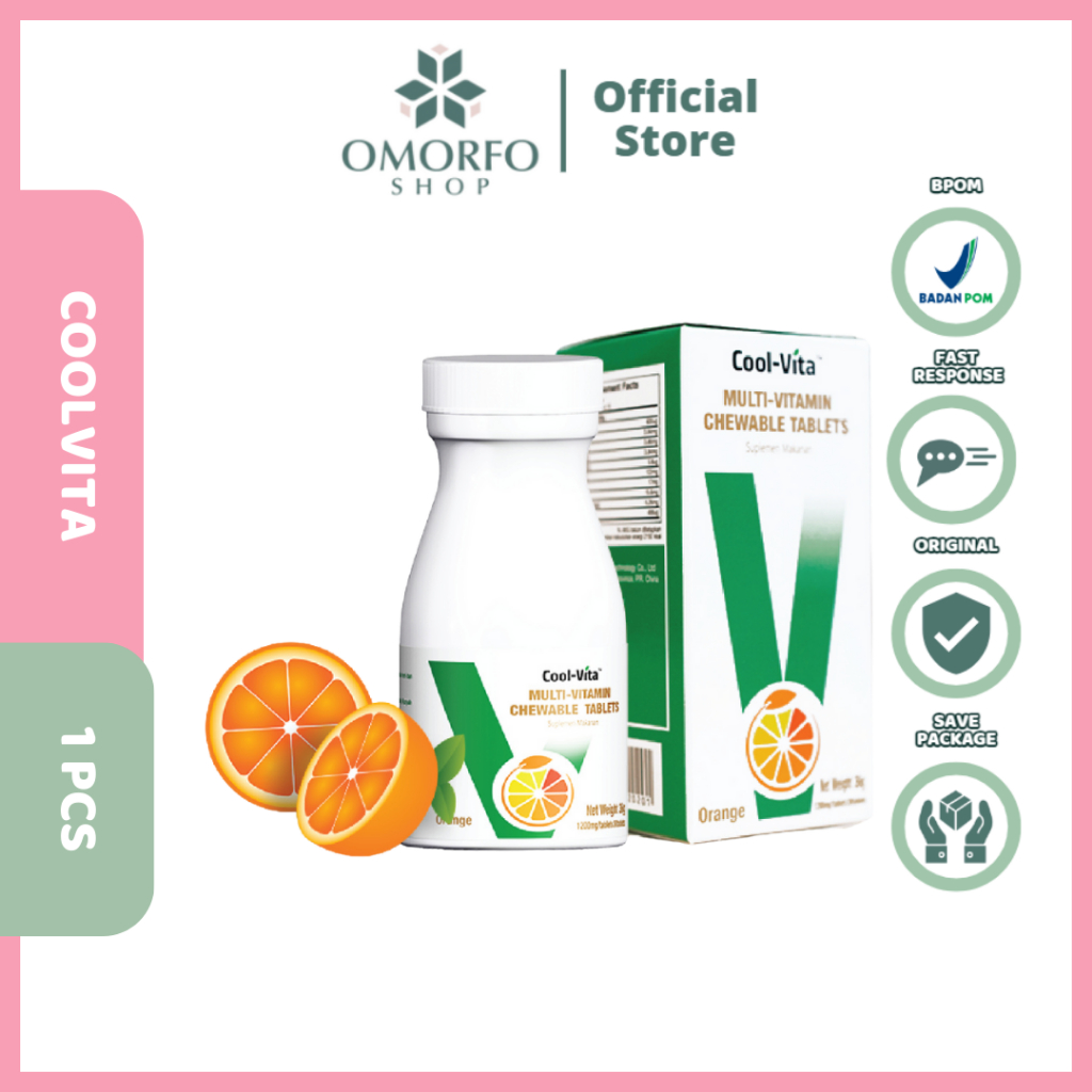 Jual ️Omorfo ️ CoolVita Multivitamin Chewable Penggemuk Badan 30 Tablet Suplemen Makanan