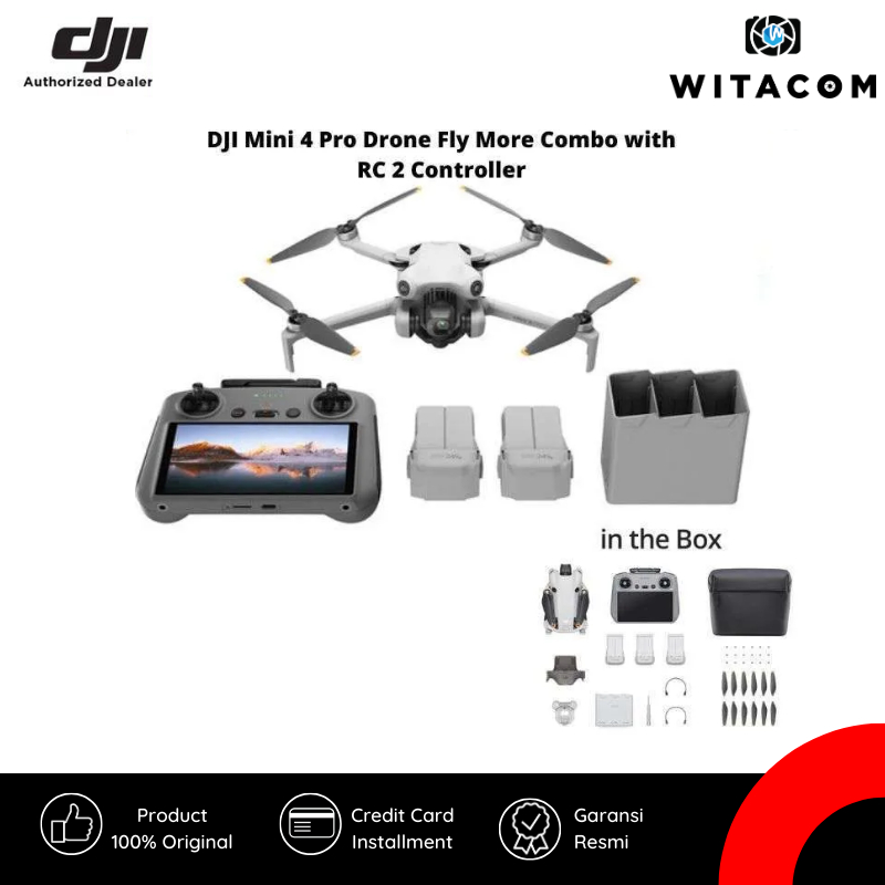 Jual DJI Mini 4 Pro Drone Fly More Combo with RC 2 Controller - Garansi ...
