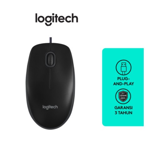 Jual Mouse Logitech B100 USB / MOUSE LOGITECH | Shopee Indonesia