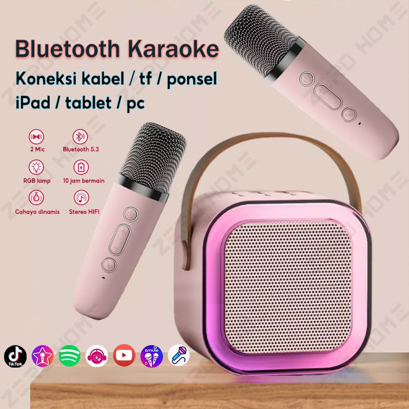 Jual Speaker Bluetooth Dan Mic Cipung Mini Karaoke Wireless Microphone ...