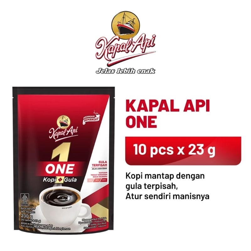 Jual Kapal api ONE special gula terpisah pack 10x23 gram | Shopee Indonesia