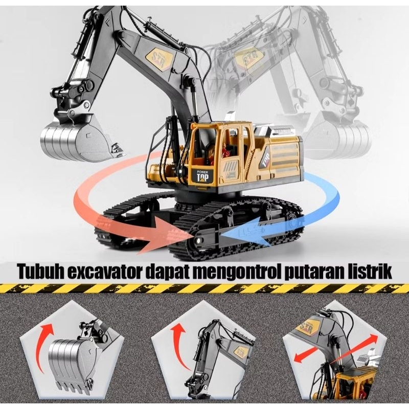 Jual Rc Beko bucket Besi rc ekcavator 14 channel saluran skala 1:14 ...