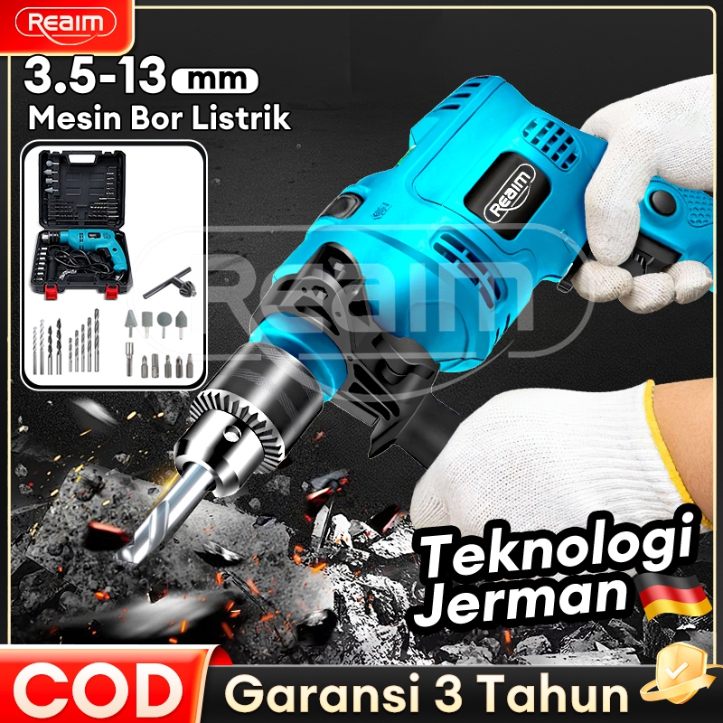 Jual REAIM Bor Listrik 10mm / 13mm Bor Listrik 500W Bor Listrik Bor