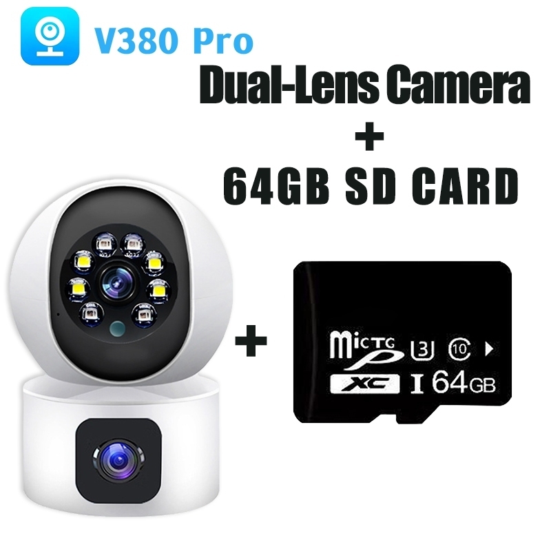 cctv 4g simcard indoor v380 pro 4MP dual kamera 360 ip camera cctv sensor  gerak hikvision