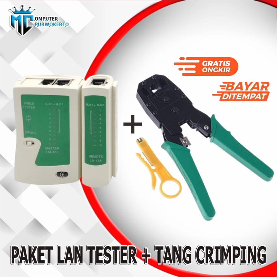 Jual Paket Tang Crimping Tool Rj45 RJ11 dan LAN Tester Kabel RJ45 RJ11 ...