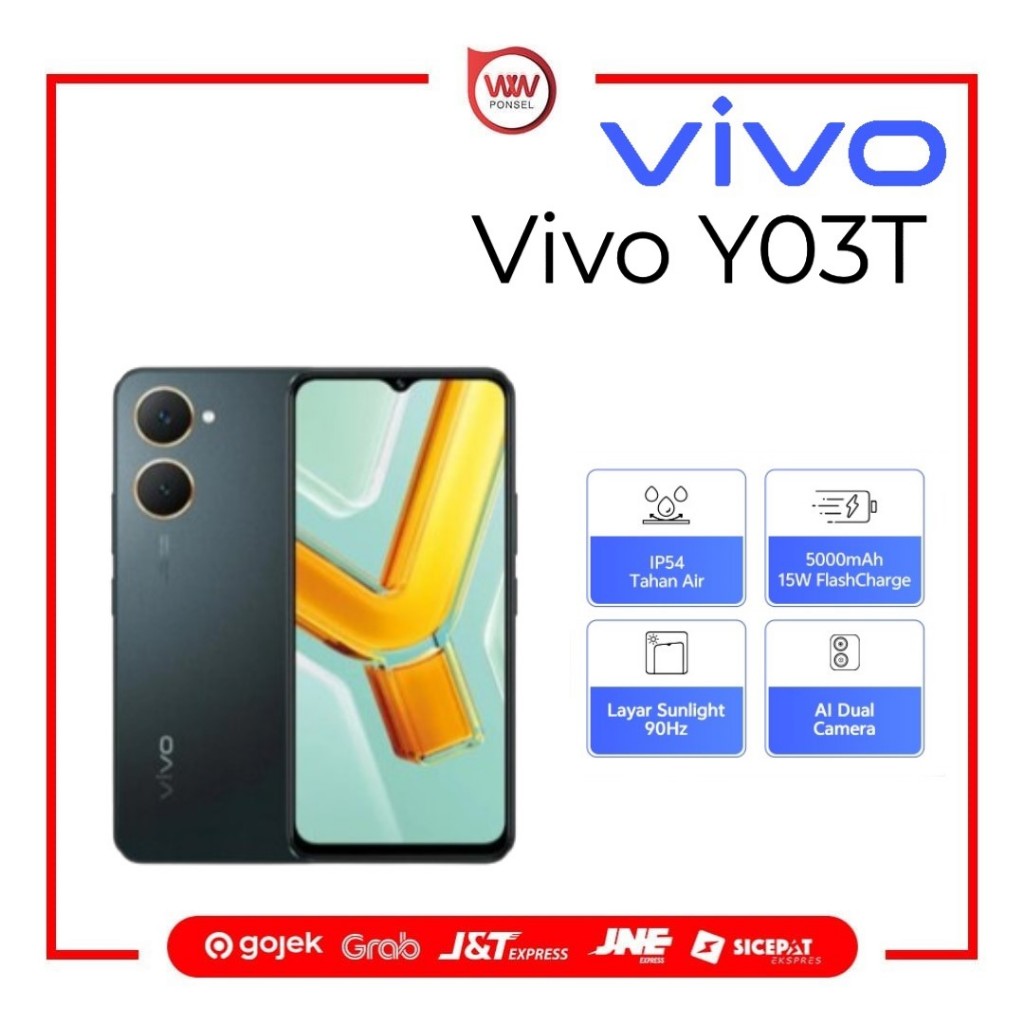 Jual Hp Vivo Y03T Ram 4GB Internal 64GB Garansi Resmi Shopee Indonesia