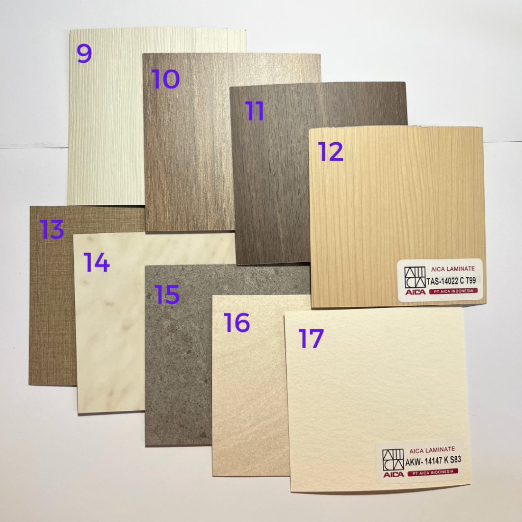 Jual Sample Material AICA HPL - Ukuran Sedang | Material Interior ...