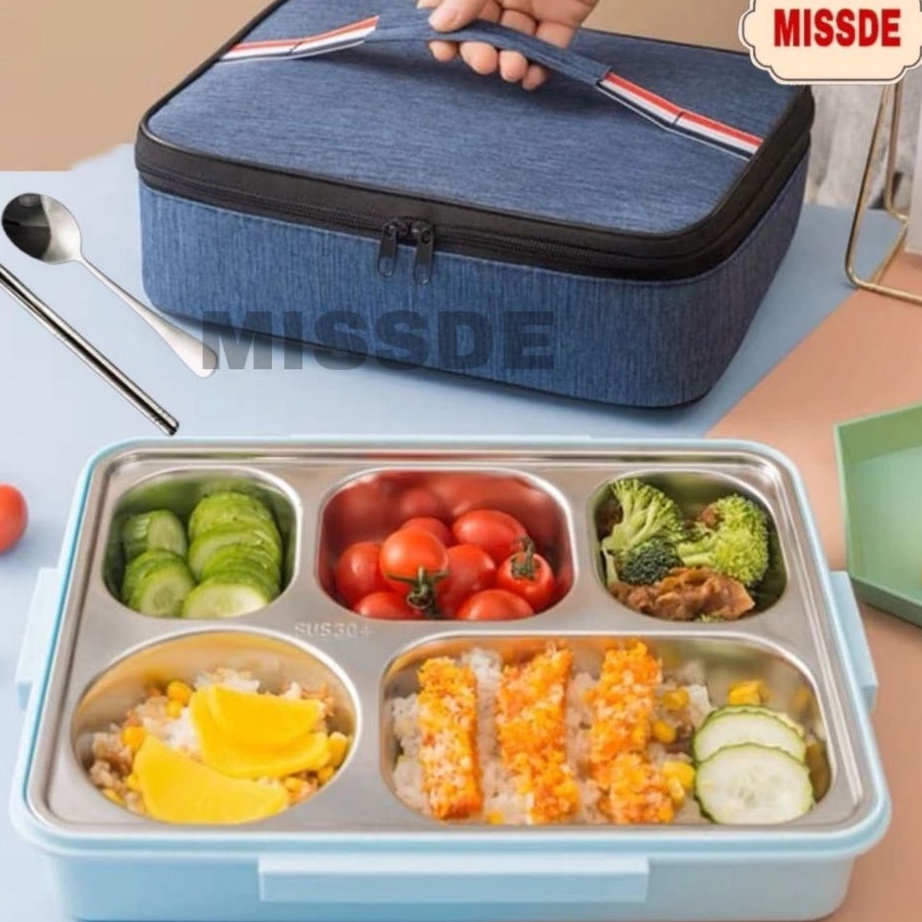Jual FG2 LUNCH BOX SEKAT 5 STAINLESS KOTAK BEKAL MAKAN KOTAK MAKAN ...