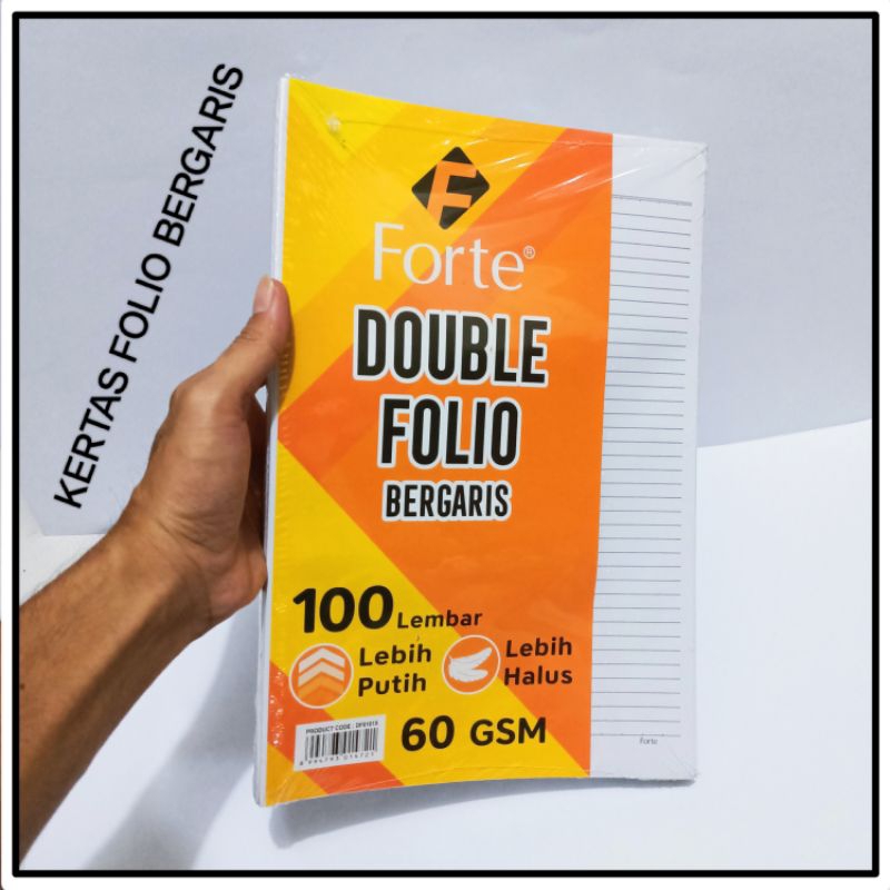 Jual Kertas Dauble Folio Bergaris / Kertas Folio Bergaris ( 50 Lembar ...