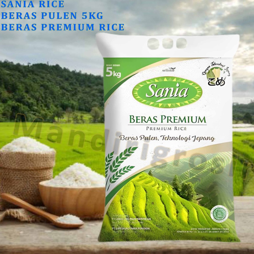 Jual Beras Premium Rice * Sania Rice * Beras Putih Pulen * 5kgv ...