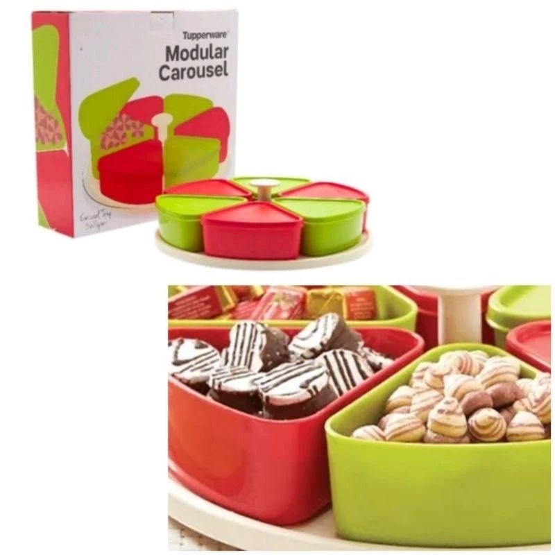 Jual TUPPERWARE MODULAR CAROUSEL tempat kue toples kue wadah kue ...