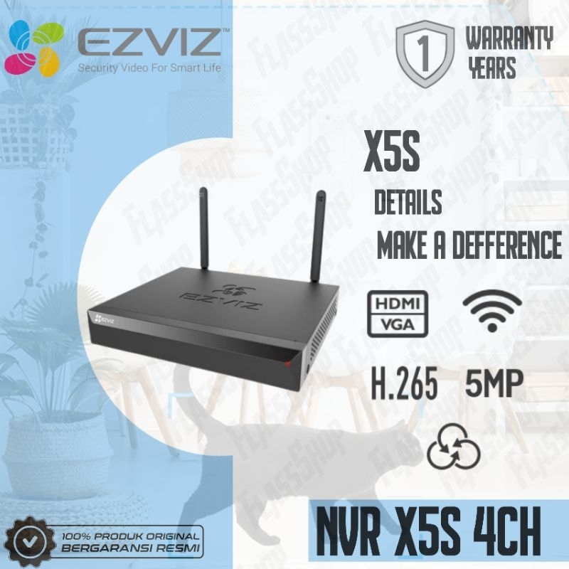 Jual Ezviz Wireless Nvr X5S Smart WiFi IP Camera Nvr Cctv Ezviz 4