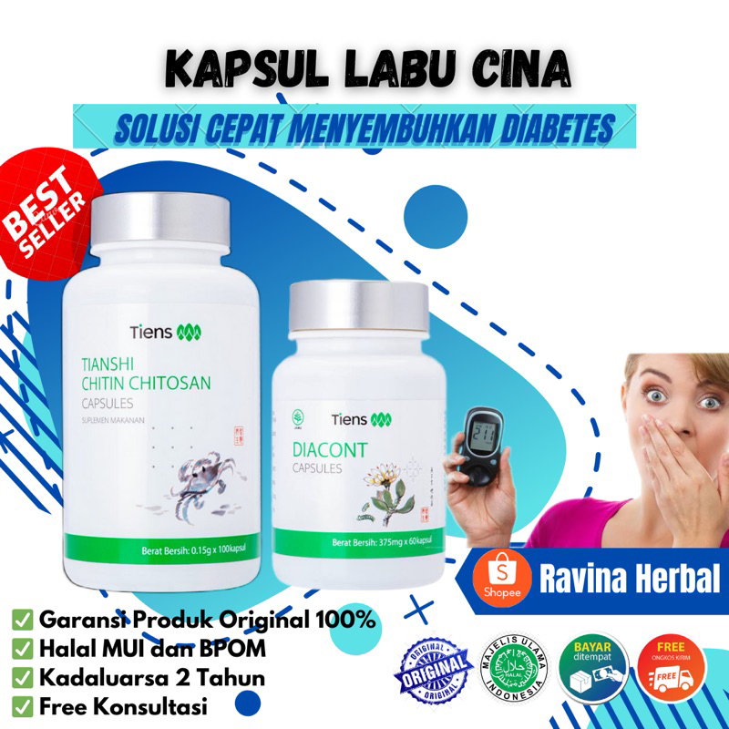 OBAT CHINA DIABETES - Kapsul Labu Cina Solusi Untuk Diabetes Kencing Manis Gula Darah Tinggi Segel