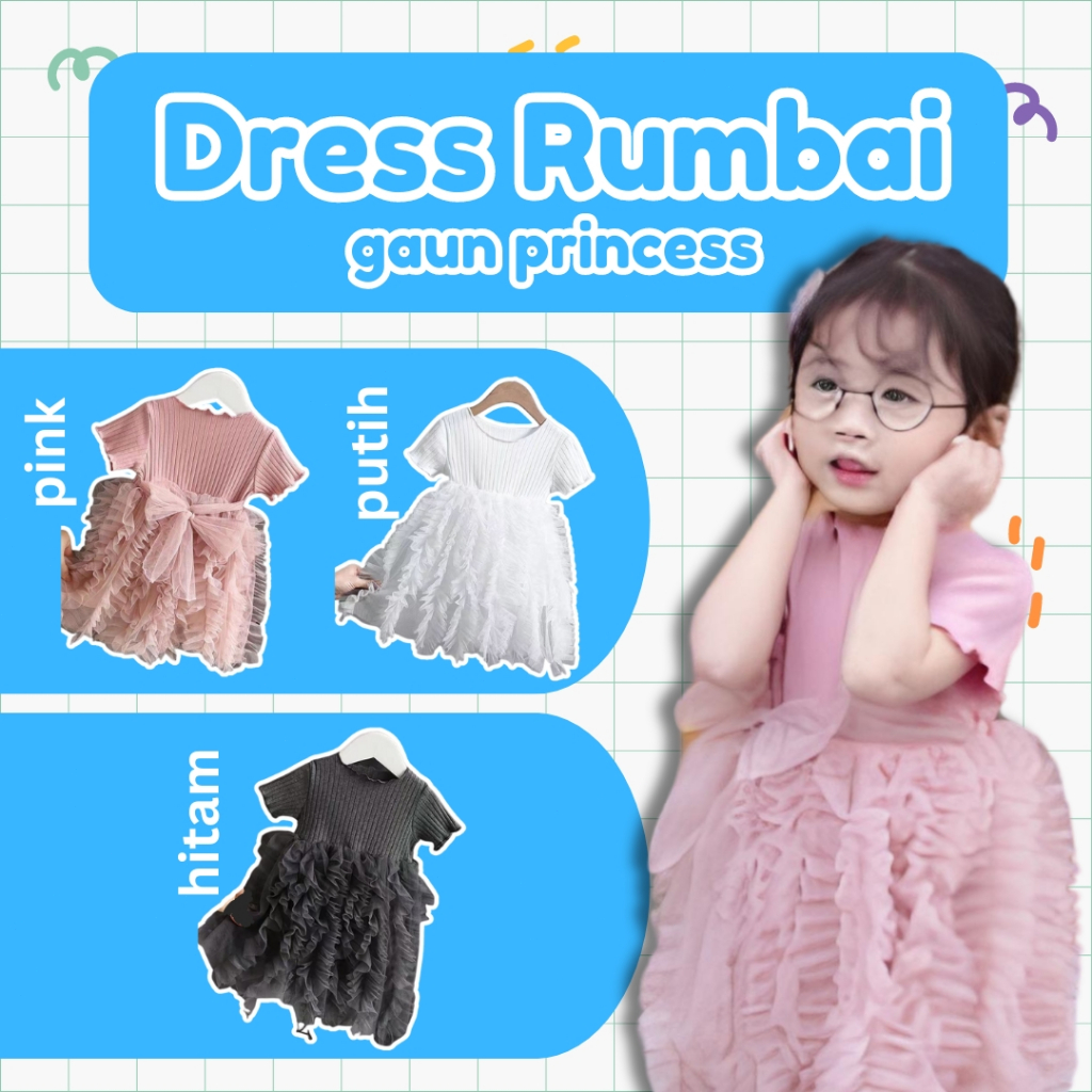 Jual [Everpro Kids] 0-7 Tahun Dress Rumbai Ubur gamis anak terbaru 2024 ...