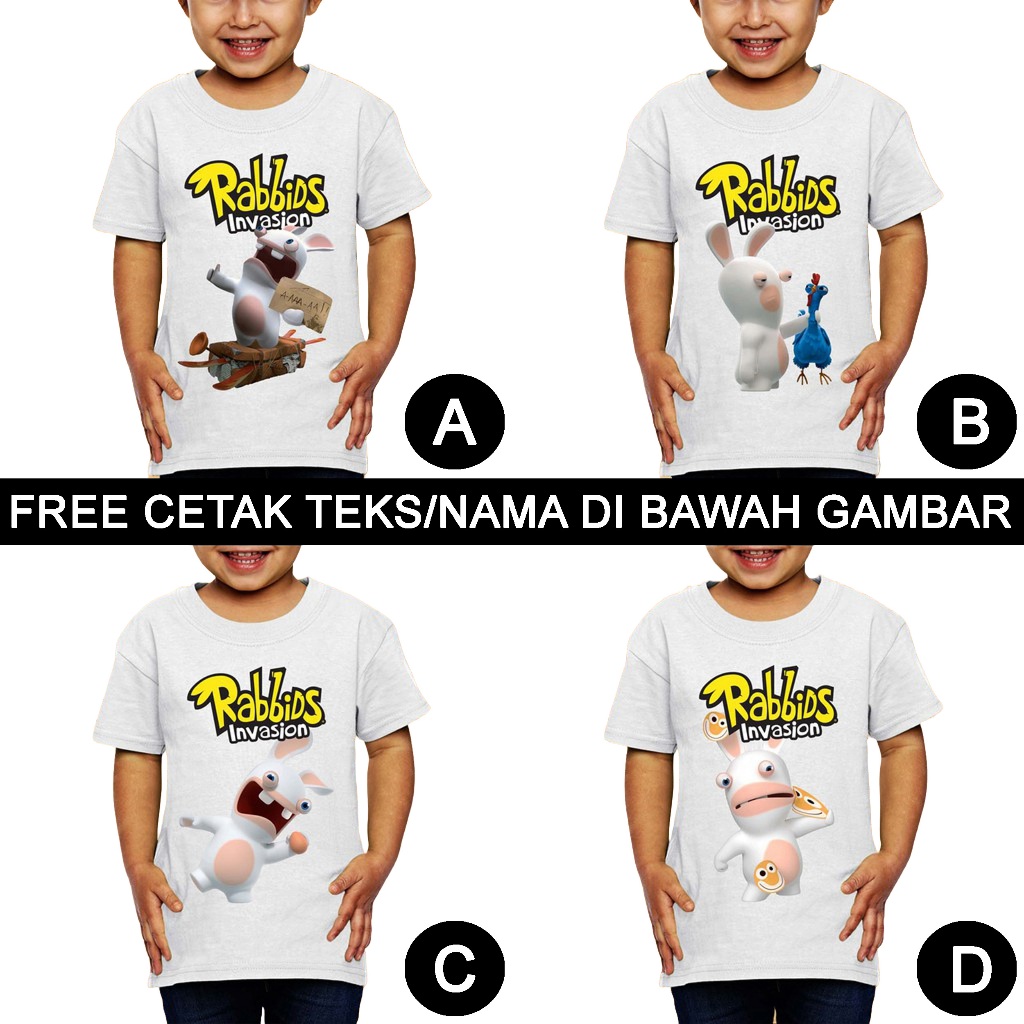 Jual Rabbids Invasion Baju Kaos Anak dan Balita. Bisa Couple Dengan ...