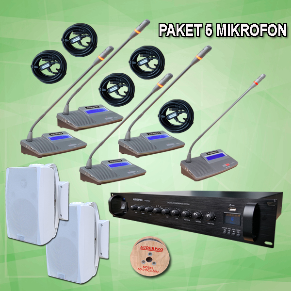 Jual MIC MEJA RAPAT KABEL PAKET AUDERPRO AP-809 CONFERENCE SYSTEM KABEL ...