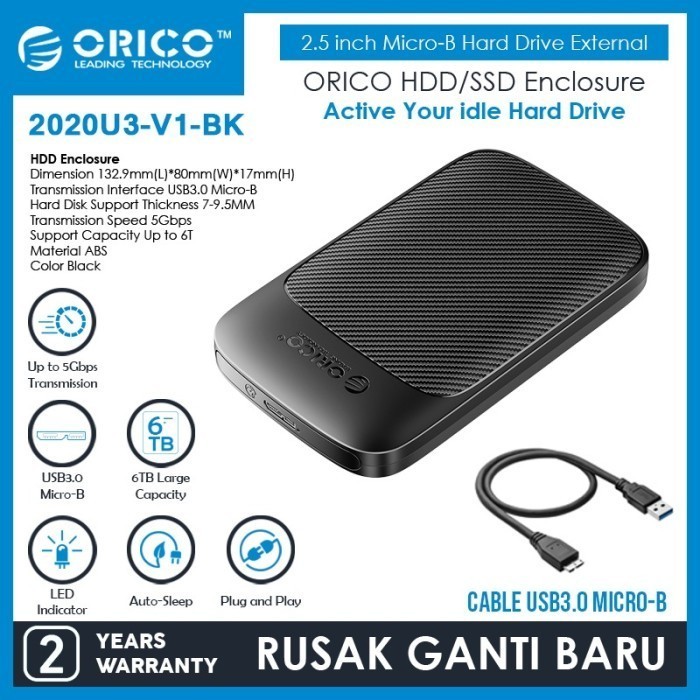 ORICO HDD SSD Enclosure Inch USB 2020U3-V1