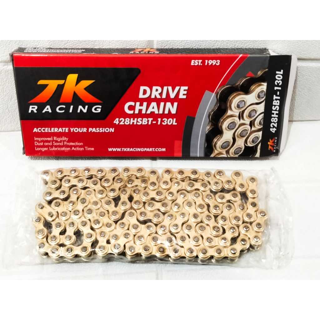Jual TK Racing Rantai Roda Motor 428HSBT 130L 140L Gold | Shopee Indonesia