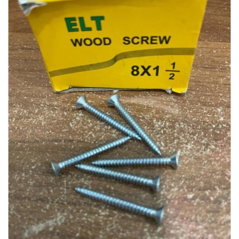 Jual sekrup kayu bunga 1-1/2 x 8 ELT Wood screw skrup 11/2x8 baut ...