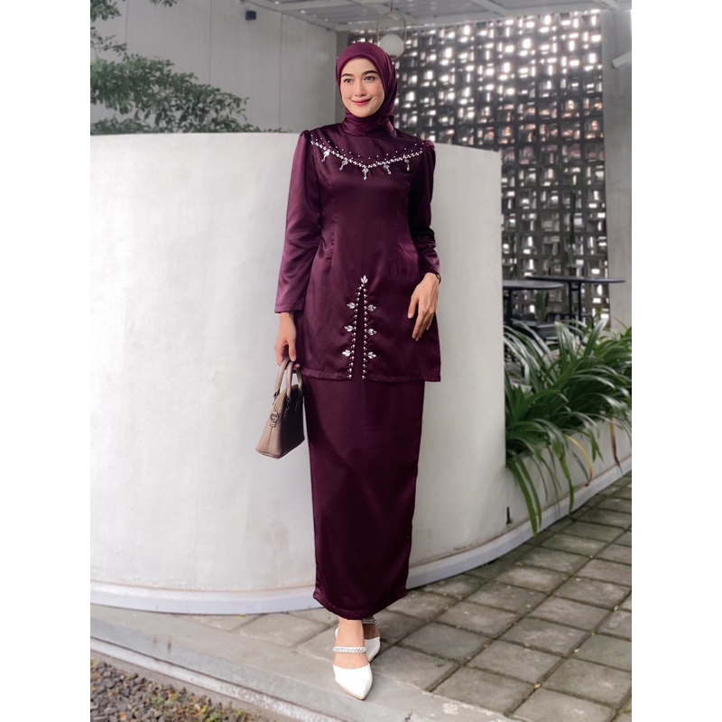 Jual ADA JUMBO Oneset FAYRA Baju Kurung Melayu Malaysia Dress Pesta ...