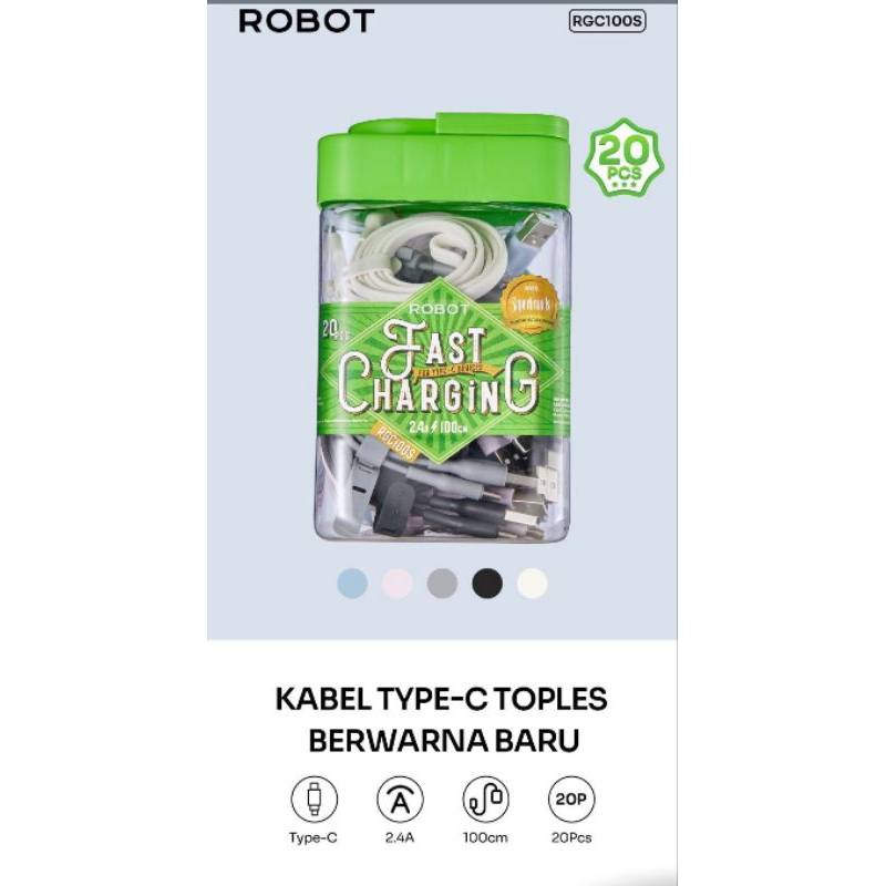 Jual Kabel Data ROBOT RGL100/RGL100S Lightning ( 1 TOPLES 20 PCS ...