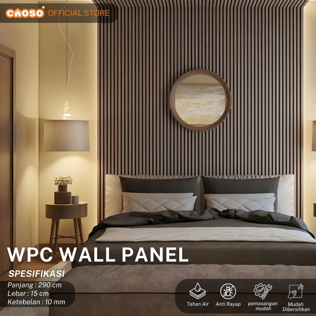 Jual WPC Wall Panel 3 Meter Warna Abu Serat | Wall Panel Wood panel 3M ...