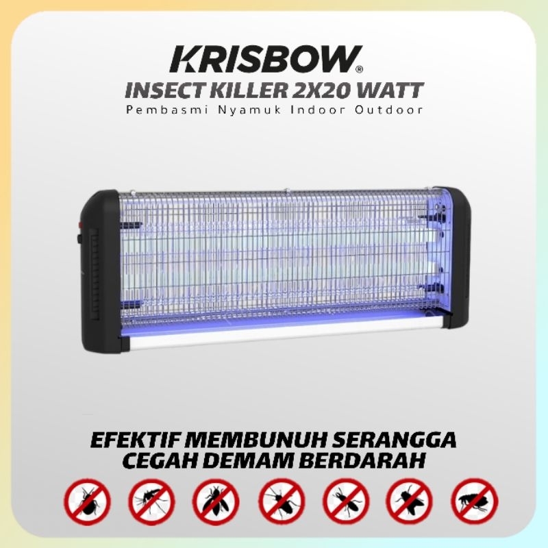 Jual KRISBOW PEMBASMI SERANGGA NYAMUK LALAT 2X20 WATT | INSECT KILLER ...