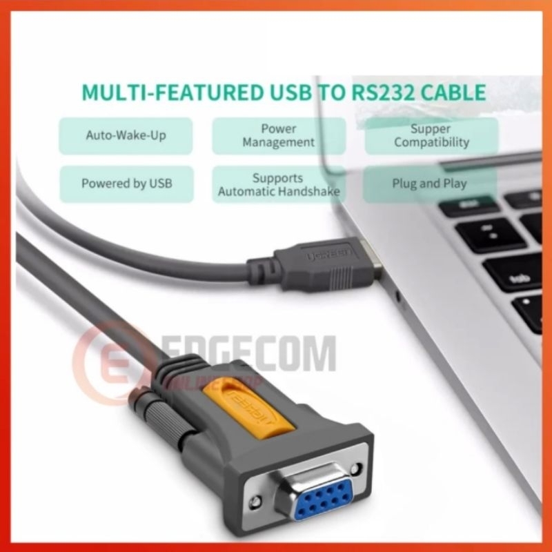 Jual UGREEN Converter Adapter Kabel USB to Serial DB9 RS232 Female ...