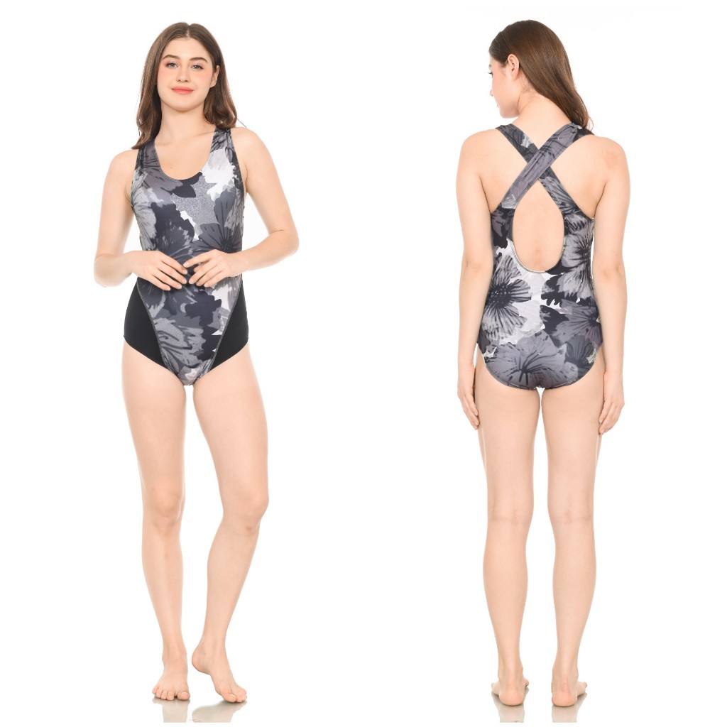 Jumpsuit Baju Renang Wanita Dewasa Model Bikini dengan Lapis Cup BRA/BH