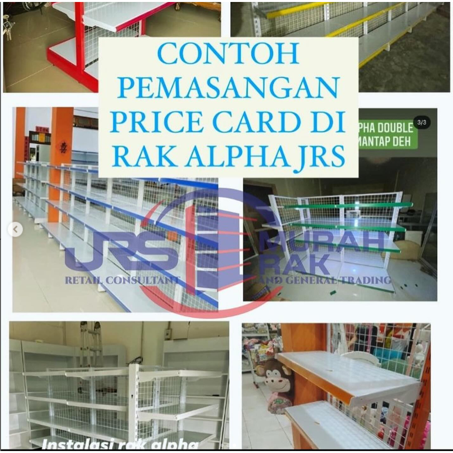 Jual Price tag - Rail Card Minimarket - Label mika rak - Label harga ...