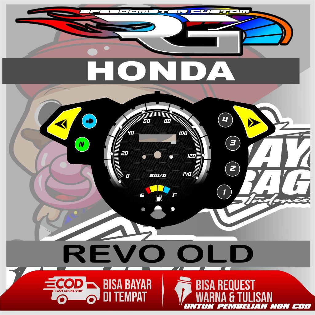 Jual PAPAN SPEEDOMETER CUSTOM HONDA REVO OLD | Shopee Indonesia