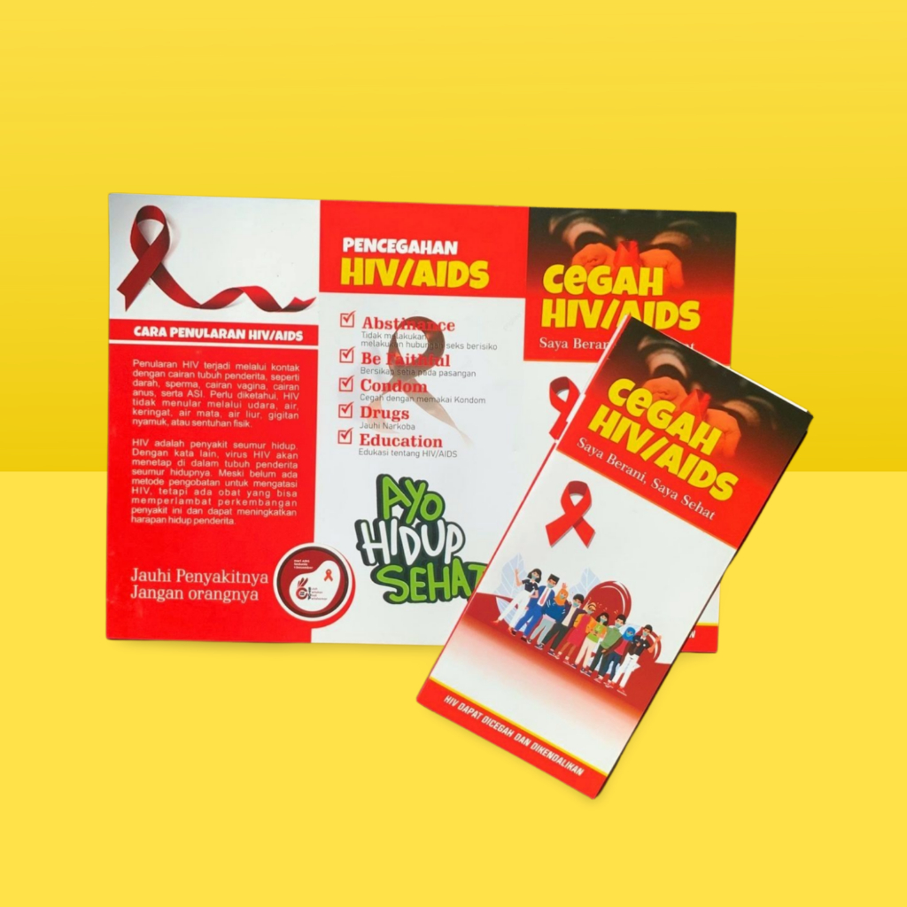 Jual Brosur Kesehatan | Leaflet Cegah HIV AIDS | Media Edukasi Gejala ...