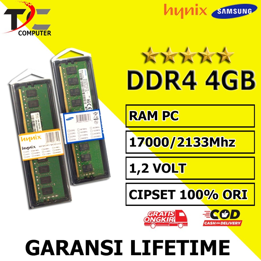 Jual RAM PC MEMORY LONGDIM DDR4 4GB PC4 - 2133 2400 2666 | Shopee Indonesia