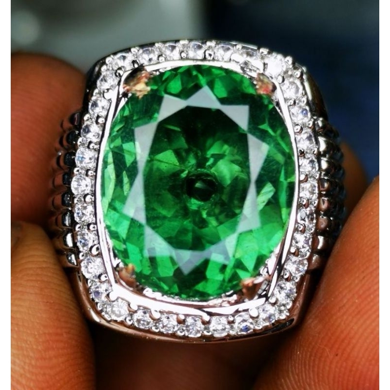 Jual Natural turmaline green plus memo Ring Plt mikro | Shopee Indonesia
