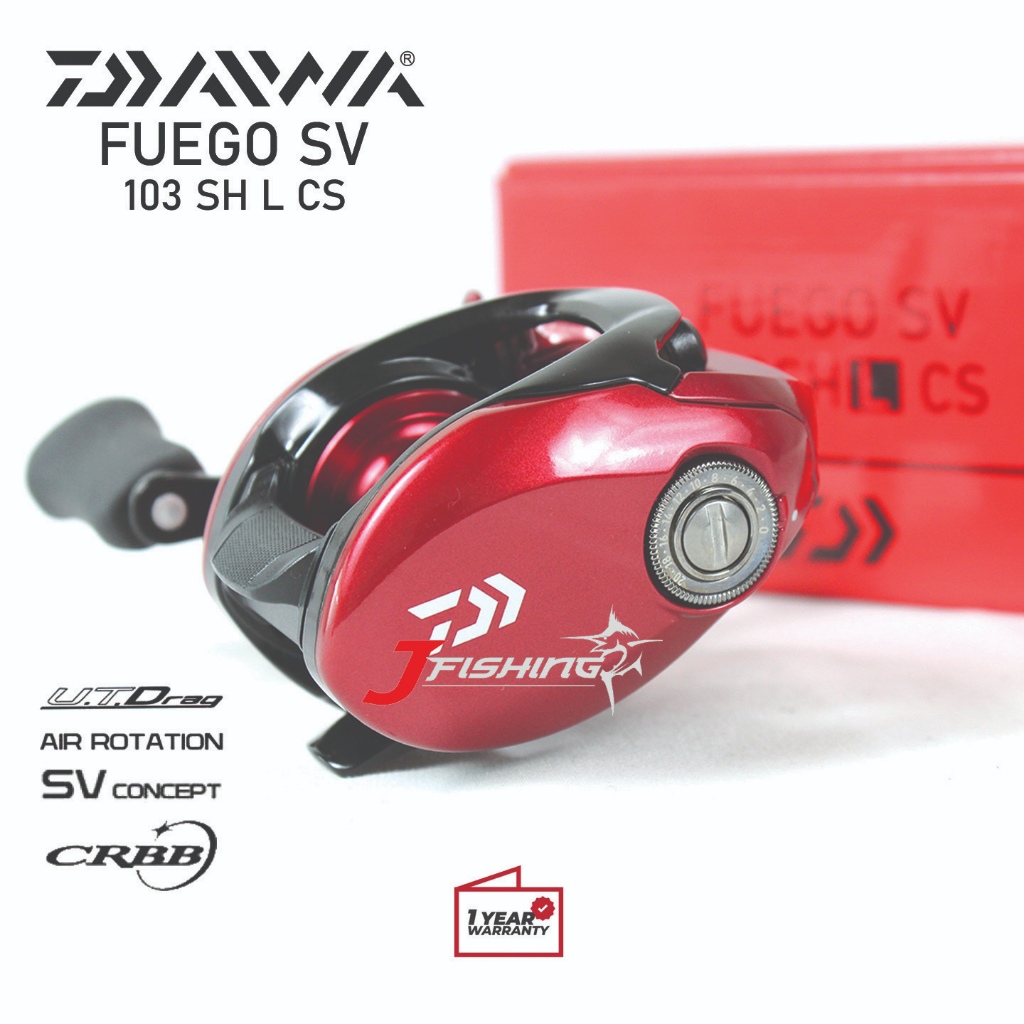 Jual Reel BC DAIWA FUEGO SV 103SHL CS | Baitcasting | Handle Kiri