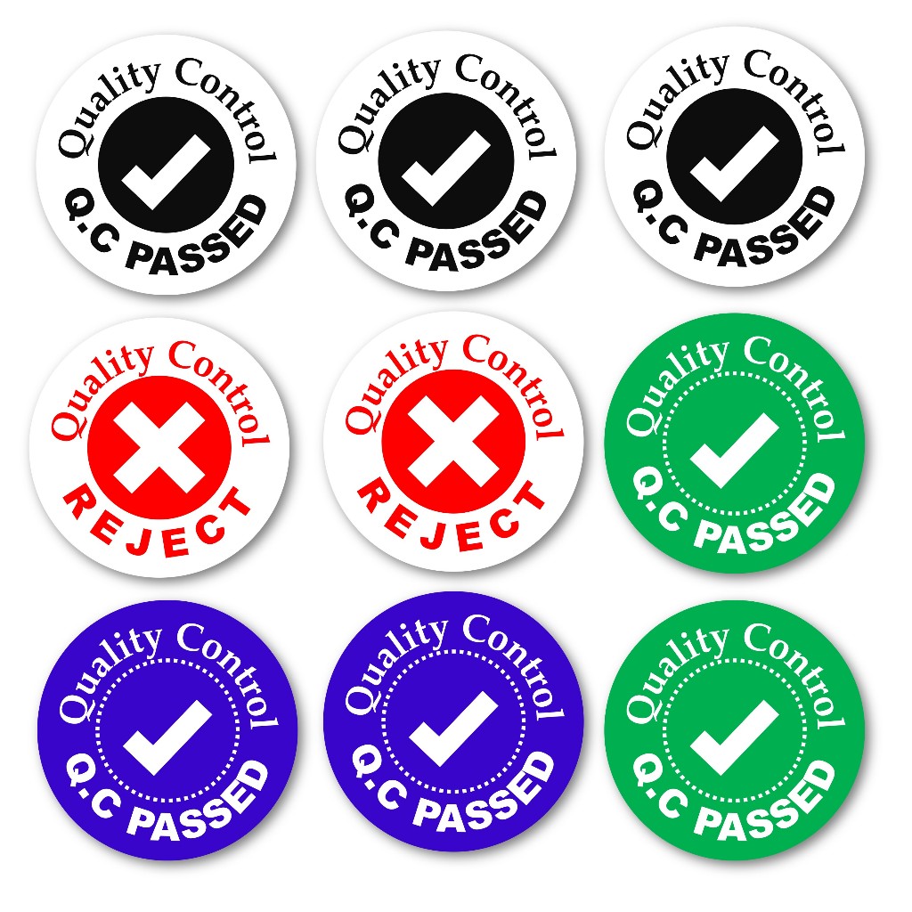 Jual Stiker Quality Control Passed Stiker QC Passed Reject Passed Bulat ...