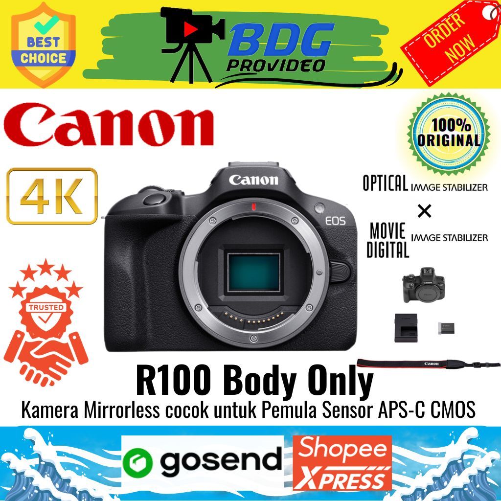 Jual Canon EOS R100 Body Only / Kamera Mirrorless CANON EOS R 100 BO ...