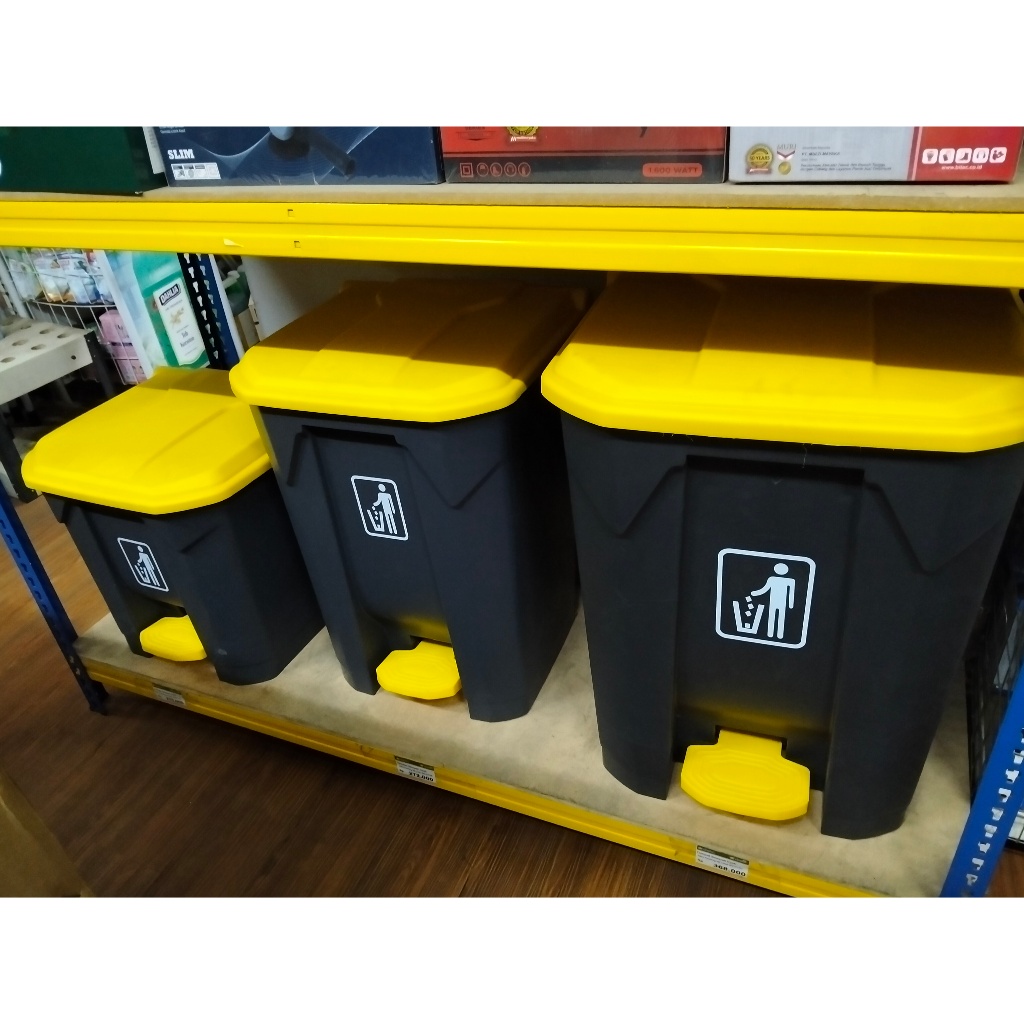Jual Dust Bin With Pedal Garbin Tempat Sampah Injak Abu Kuning 30 - 68 ...
