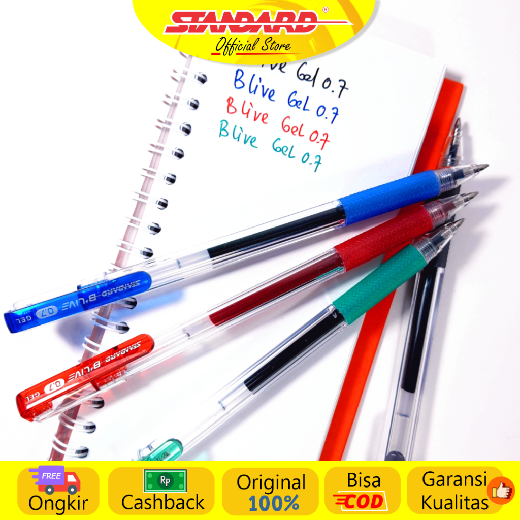 Standard - Pulpen Blive Gel 0.7 ( Alat Tulis / Pen / Ballpoint / Pena ) (3)