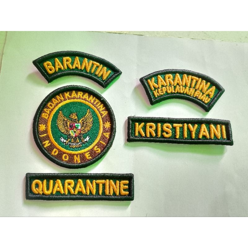 Jual barantin pdl bordir timbul / quarantine / badan karantina ...