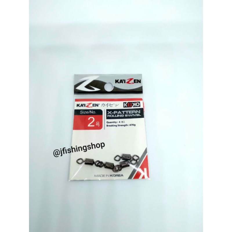 Jual Kili-kili KAIZEN Keiko X Pattern Rolling Swivel | Kili-kili ...