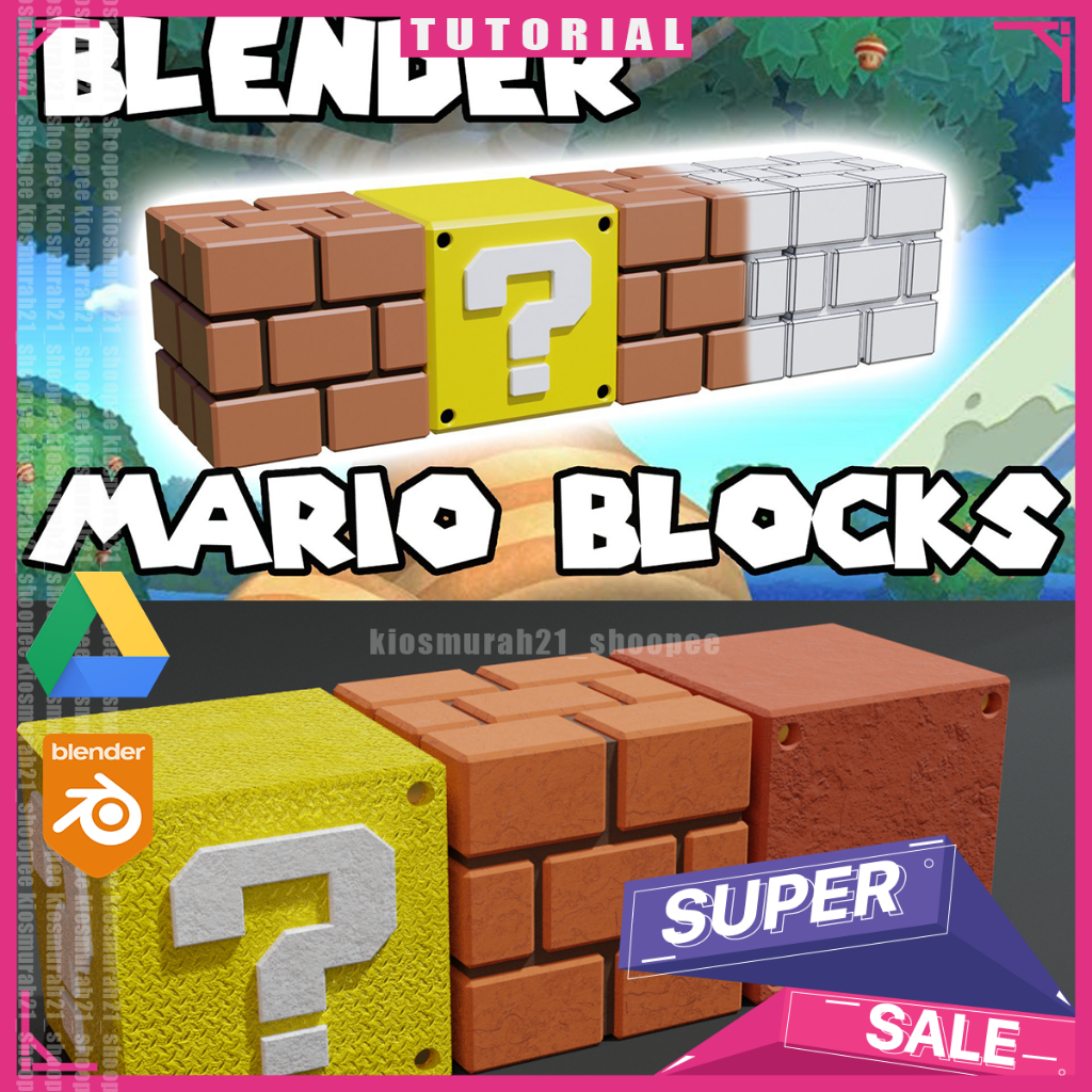 Jual Blender - Create Mario blocks for beginners - Blender 3D Tutorial ...
