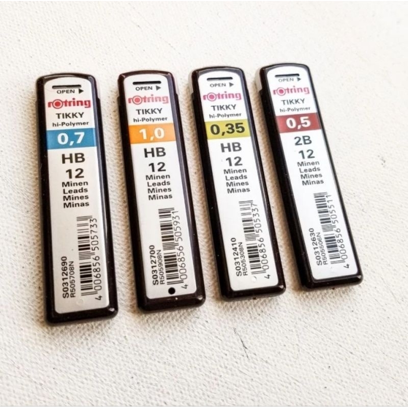 Jual Rotring Tikky Hi-Polymer Pencil Leads / Isi pensil mekanik Rotring ...