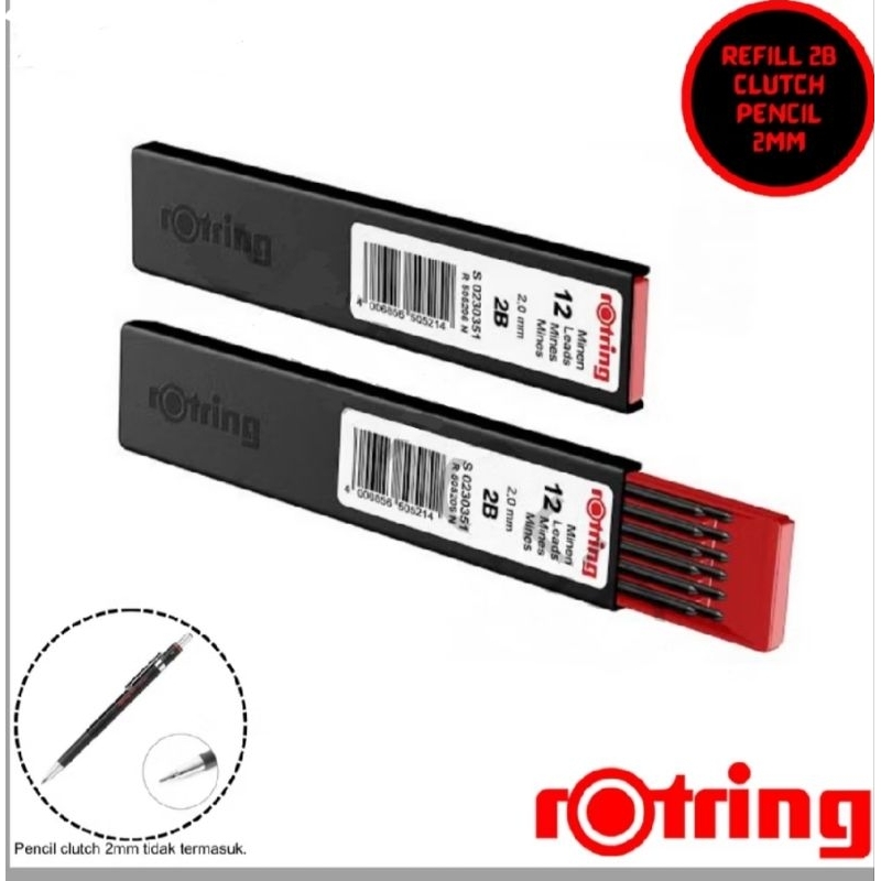 Jual Rotring Clutch Lead Pencil - Isi Pensil HB 2mm | Shopee Indonesia