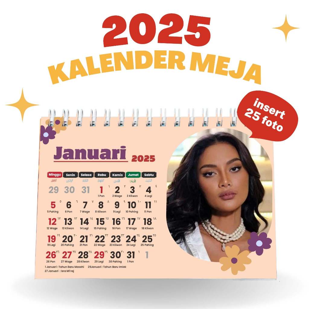 Jual Kalender 2025 - Kalender Meja 2025- Kalender Custom Foto | Shopee