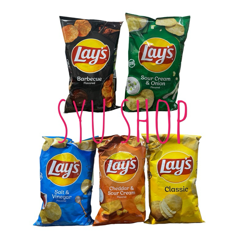 Jual Lays USA classic bbq barbeque cheddar cheese sour cream onion salt ...