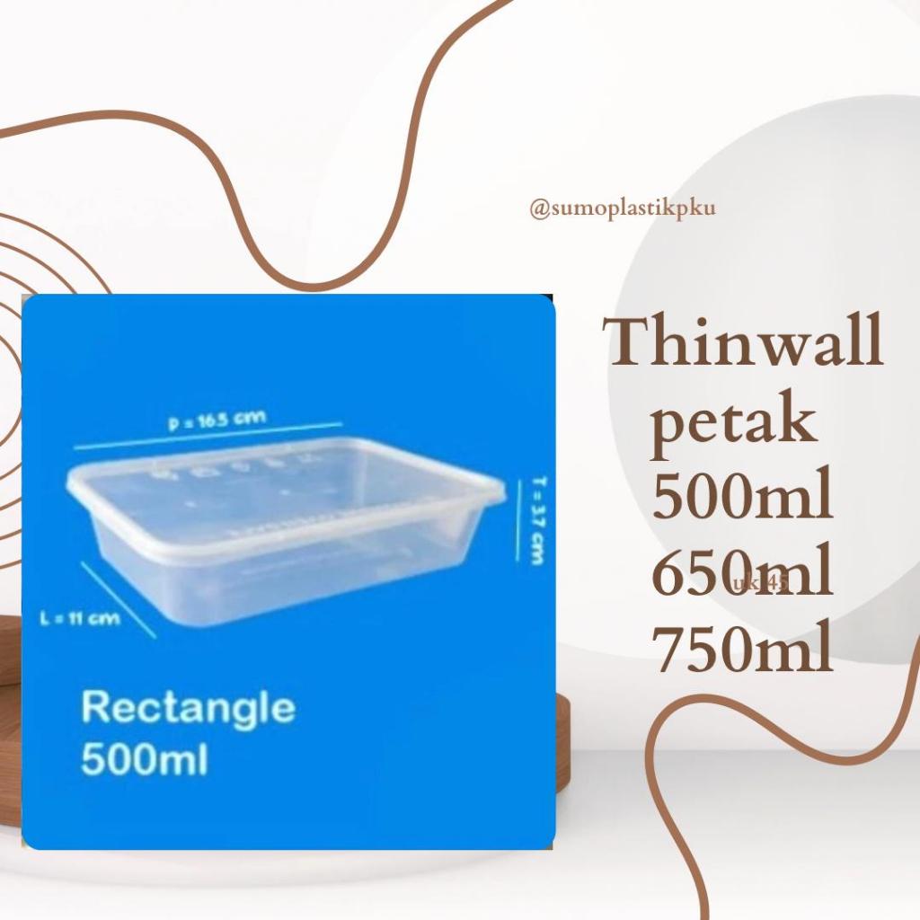Jual THINWALL KOTAK PANJANG 500ML-650 ML-750ML - FOOD CONTAINER BOX ...