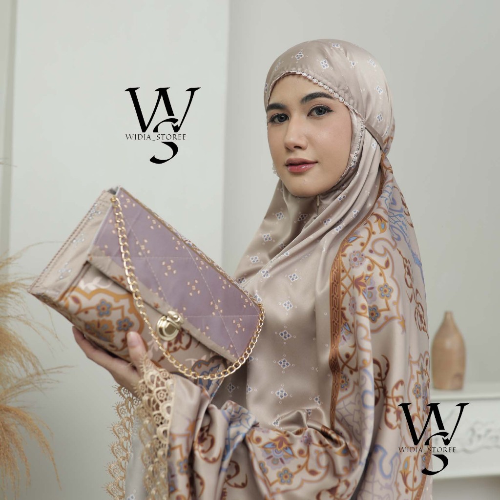 Mukena Dewasa Silk Daily 2In1 Premium Renda Mewah Series