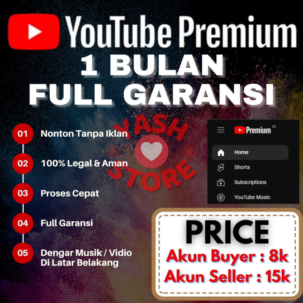 Jual YOUTUBE PREMIUM MURAH 1 BULAN | NONTON TANPA IKLAN + AKSES ...